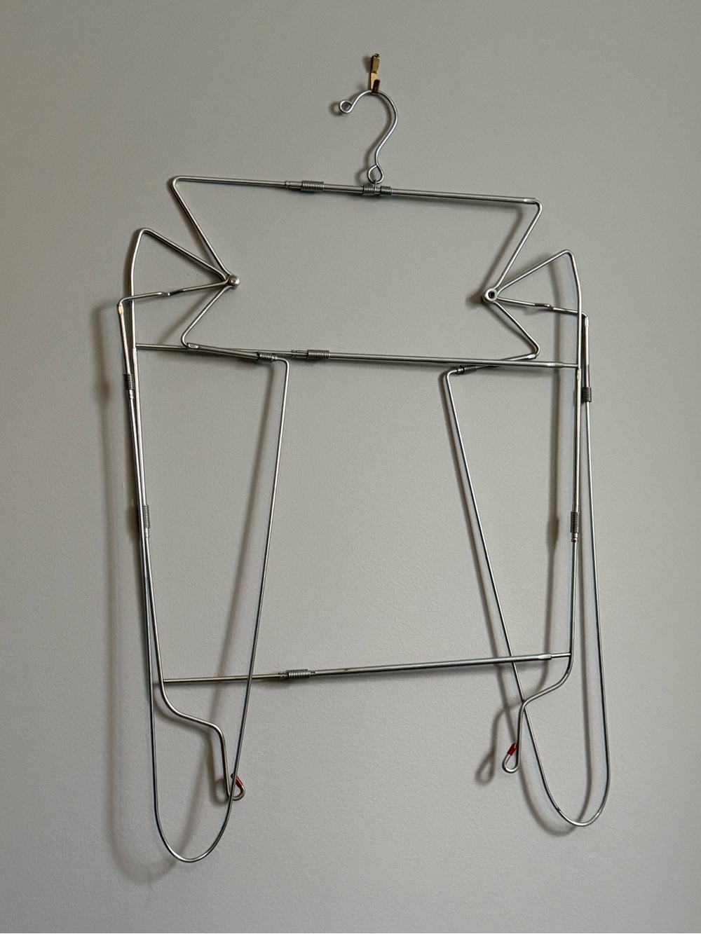 Vintage 19x25" Metal Garment Closet Hanging Organizer Sewing Tailor Dry Cleaner
